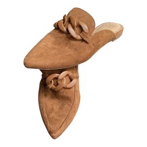 a new day Brown Suede Mules with Flexible Sole